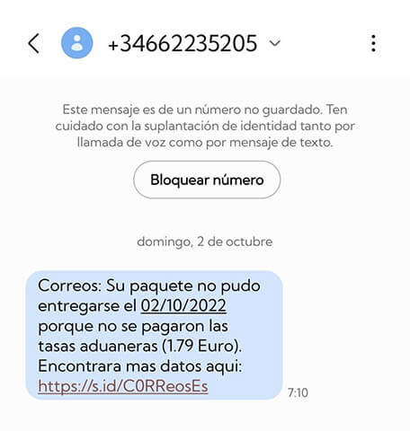 Imagen - Vuelve la estafa de Correos mediante SMS