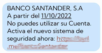 Imagen - Cuidado con este SMS que suplanta al Banco Santander