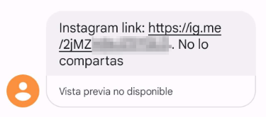 Imagen - Robo de cuentas en Instagram con SMS enviados por amigos