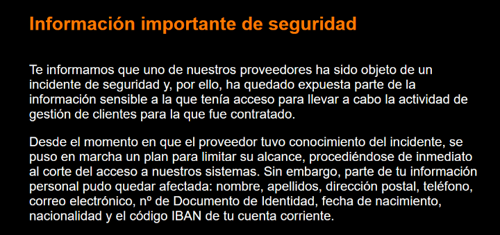 Imagen - Hackeo a Orange España: estos son los datos filtrados