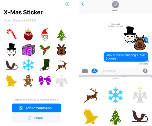 Imagen - 12 packs de stickers de Nochebuena/Navidad 2022 en WhatsApp