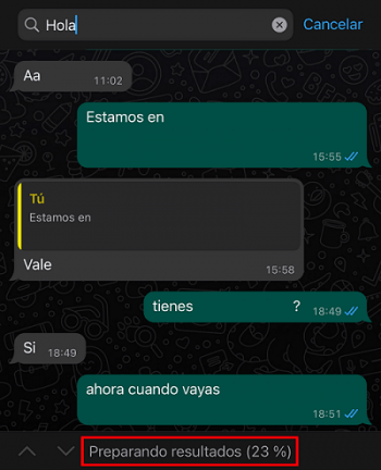 Imagen - Solución: &quot;Preparando resultados&quot; en WhatsApp