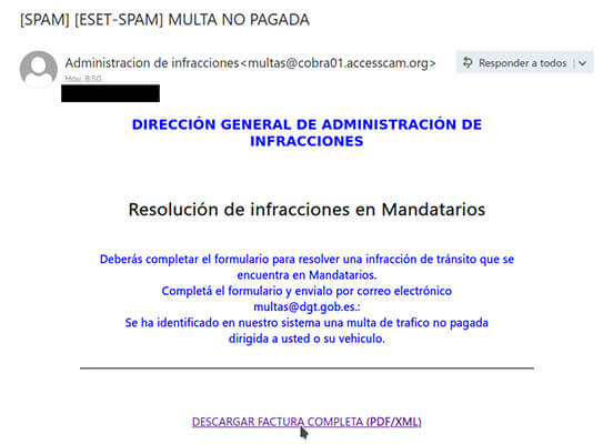 Imagen - Nueva oleada de multas de tr&aacute;fico con malware