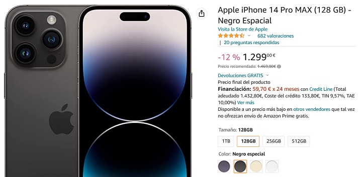 Imagen - Oferta: iPhone 14 Pro Max con descuento de 170 &euro;