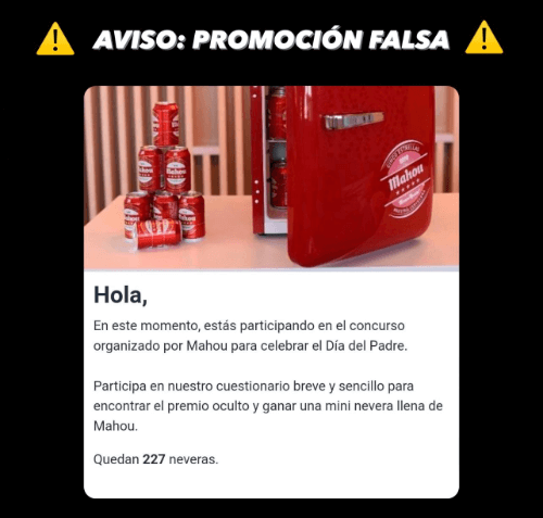 Imagen - Ojo con esta estafa en WhatsApp: cerveza Mahou gratis