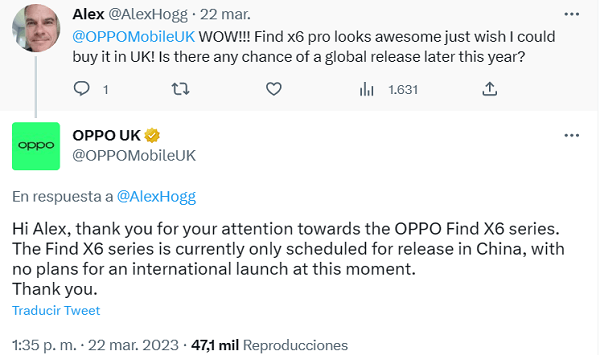 Imagen - Oppo en apuros: su flagship Find X6 no llegaría a Europa