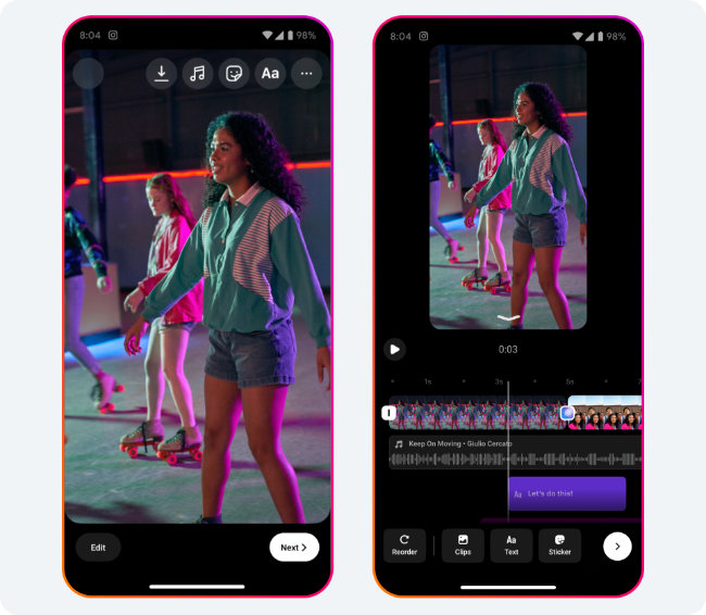 Imagen - Instagram Reels mejora el editor, estadísticas y tendencias