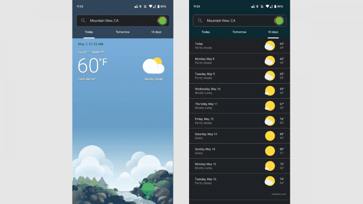 Imagen - La app del Tiempo de Google se actualiza con nuevo dise&ntilde;o