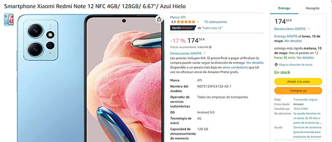 Imagen - Oferta: Xiaomi Redmi Note 12 ya est&aacute; rebajado a 174 euros