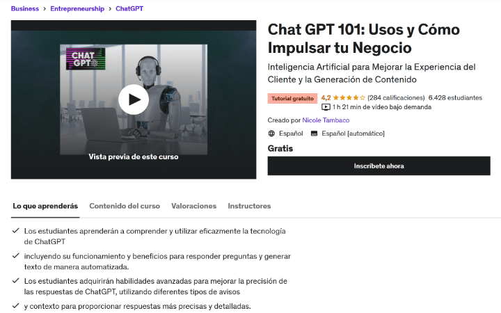 Imagen - 22 cursos de ChatGPT online y gratis