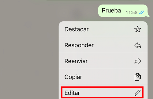 Imagen - WhatsApp para iPhone ya permite editar mensajes