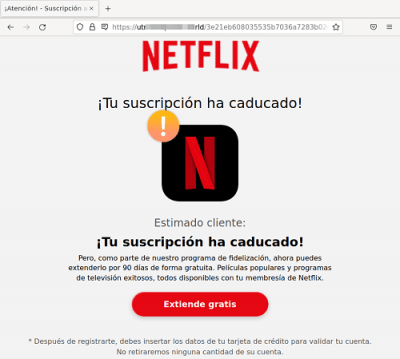 Imagen - Si recibes este correo de &quot;Netflix&quot;, no hagas clic ni des tu datos