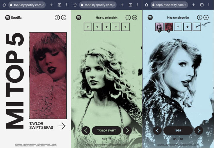 Imagen - Cómo crear &quot;Mi top 5: Taylor Swift Era&quot; en Spotify
