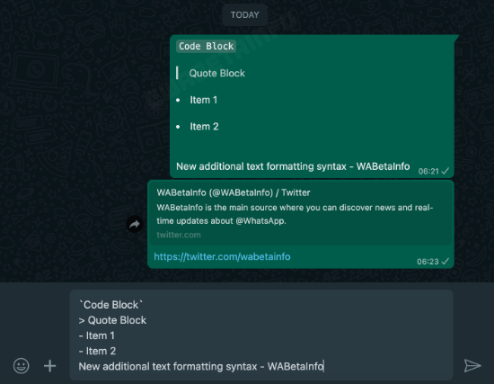 Imagen - WhatsApp a&ntilde;ade nuevos formatos de texto que podr&aacute;s usar: incluso podr&aacute;s crear listas