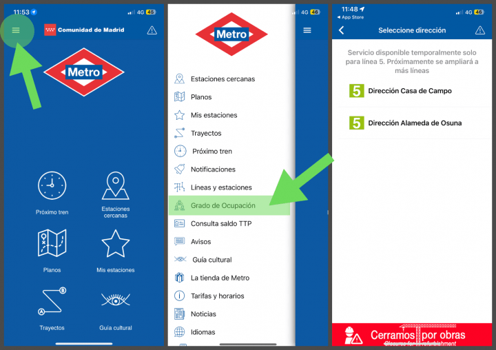 Imagen - La app del metro de Madrid ahora indica la cantidad de gente y temperatura de cada vag&oacute;n