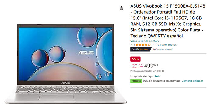 Imagen - Vuelve al cole con este portátil Asus por menos de 500 euros