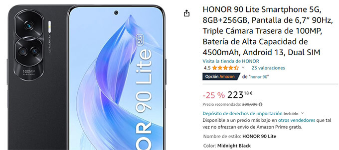 Imagen - Si quieres un m&oacute;vil por menos de 220 euros, este Honor est&aacute; rebajado por tiempo limitado