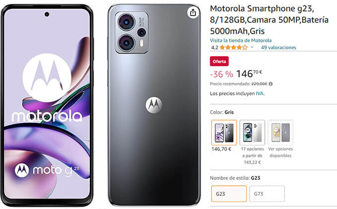 Imagen - Consigue este Motorola rebajado y con bater&iacute;a para dos d&iacute;as por menos de 150 euros