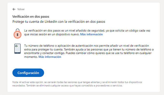 Imagen - C&oacute;mo activar la verificaci&oacute;n en dos pasos en LinkedIn
