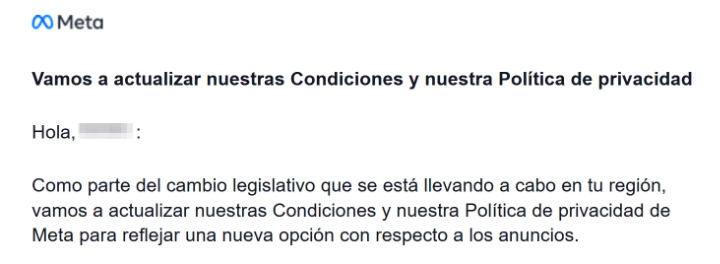 Imagen - Meta actualiza las Condiciones y Política de privacidad, ¿qué cambia en los anuncios?