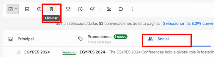 Imagen - Cómo eliminar masivamente correos electrónicos en Gmail