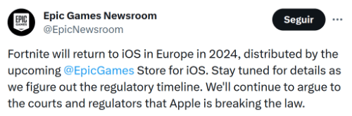 Imagen - Fortnite volverá al iPhone, y tenemos que dar gracias a la Unión Europea