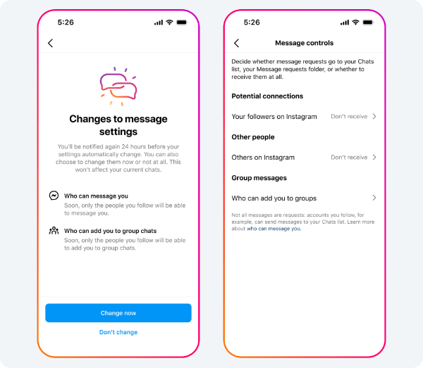 Imagen - Instagram y Facebook Messenger bloquearán los mensajes a los menores