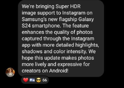 Imagen - Instagram soportará Super HDR solo en los Galaxy S24