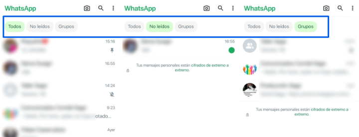 Imagen - Nuevos filtros de WhatsApp: así puedes buscar mensajes no leídos o de grupos
