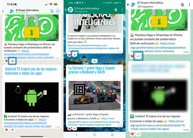Imagen - ¿Qué es el icono de la flecha que aparece en WhatsApp?