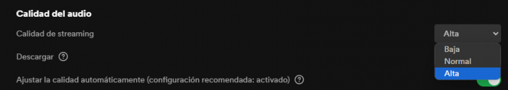 Imagen - He activado esta opción para escuchar Spotify en máxima calidad