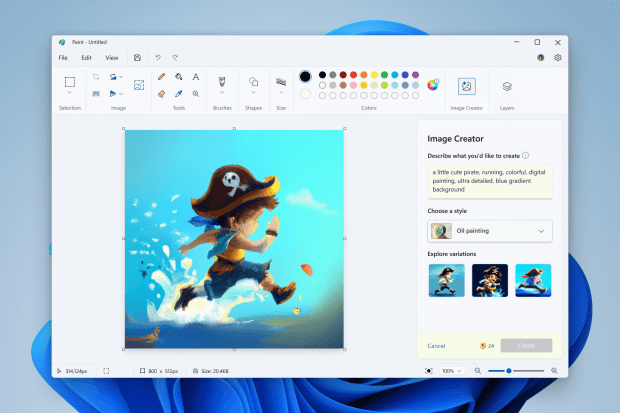 Imagen - Paint añade inteligencia artificial: podrás crear imágenes a partir de texto