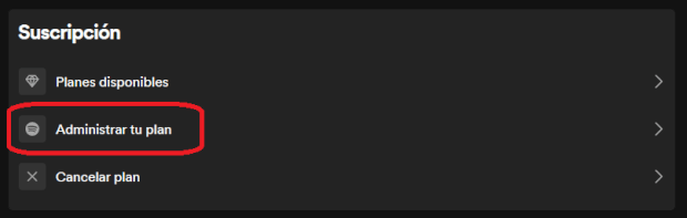 Imagen - Cómo cambiar tu método de pago en Spotify