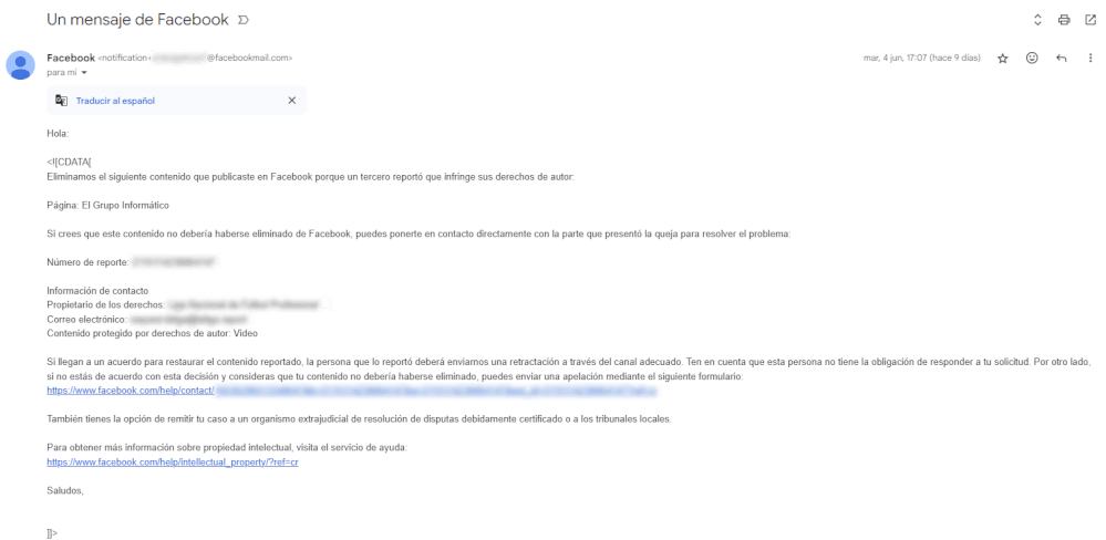 Imagen - Meta cierra sin previo aviso la página de Facebook de El Grupo Informático