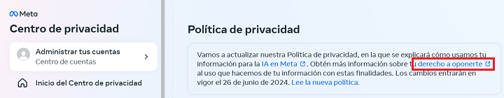 Imagen - Facebook e Instagram actualizan su política y usarán tu información para desarrollar su IA