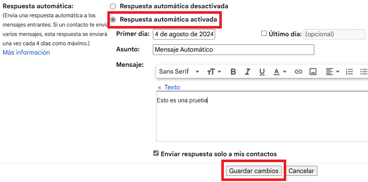 Imagen - Cómo configurar una respuesta automática en Gmail