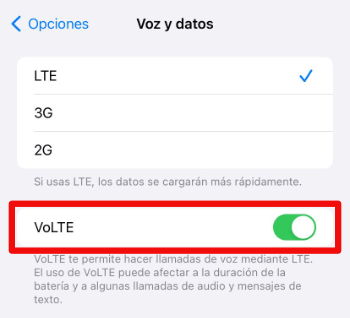Imagen - Cómo activar las llamadas VoLTE