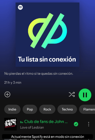 Imagen - Spotify ahora crea automáticamente una playlist offline para cuando te quedas sin conexión