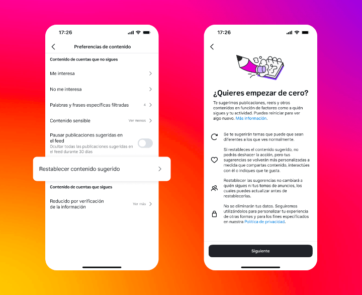 Imagen - Cómo restablecer las recomendaciones en Instagran