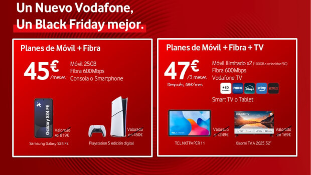 Imagen - Ofertas Vodafone por Black Friday 2024: todos los descuentos y regalos