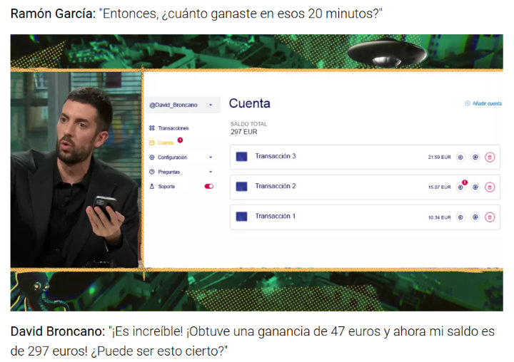 Imagen - David Broncano traiciona a Ramón García: cuidado con esta estafa de criptomonedas