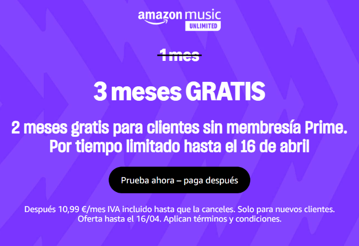 Imagen - ¡Chollo! 3 meses gratis con toda la música de Amazon Music Unlimited