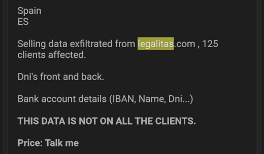 Imagen - Filtrados los datos de los clientes de Legalitas: incluye DNI y cuenta bancaria