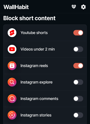 Imagen - Bloquea los Reels de Instagram y los Shorts de YouTube con WallHabit