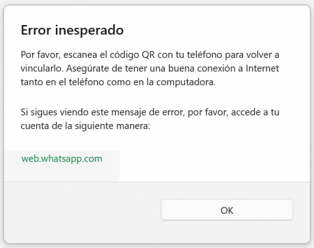 Imagen - WhatsApp en Windows no funciona: un error impide iniciar sesión, y solo hay una solución