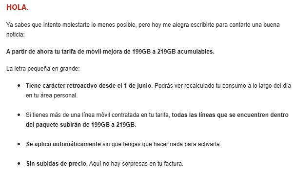 Imagen - Más gigas por el mismo dinero: comprueba si te beneficias de la última mejora de Pepephone