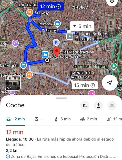Imagen - Google Maps ya muestra la zona de Madrid Central y otras ZBEs