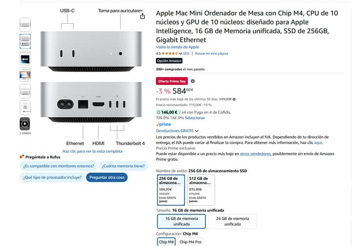 Imagen - Ofertas Apple en el Amazon Prime Day 2025: los mejores chollos en iPhone, iPad, Mac y más