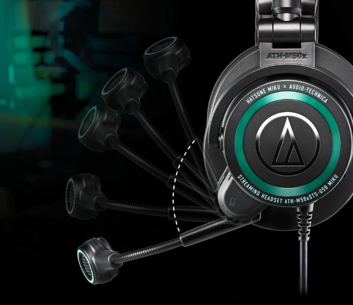 Imagen - Audio-Technica ATH-M50xSTS-USB Miku: auriculares para streamers basados en Hatsune Miku