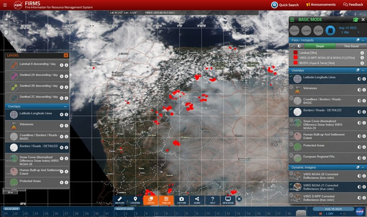 Imagen - Cómo ver los incendios forestales en el mapa de la NASA